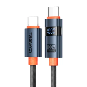 Tranyoo 100W Auto Smart Power Off Cable With Digital Watt Display | C - C